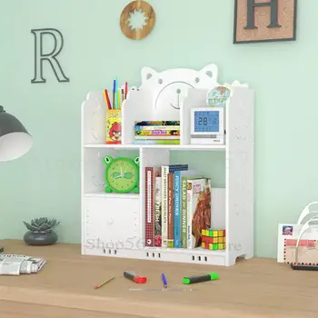 

Desk Bookshelf, Small Creative Desk, Shelf, Bookcase, Student, Simple Computer Desktop Bookshelf.