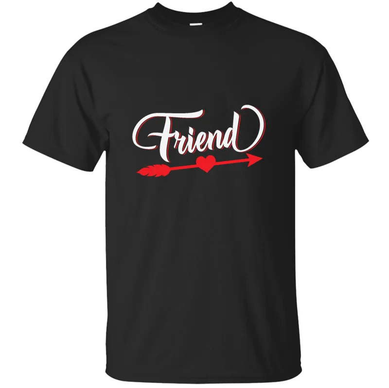 Дизайнерская футболка с надписью «Best Friend» и надписью «Friend»; коллекция года; Однотонная футболка для отдыха; Топ в стиле хип-хоп из хлопка с защитой от морщин