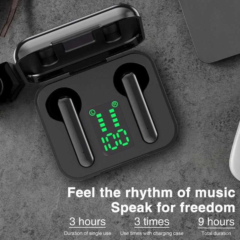 X15 TWS Bluetooth Headphone Wireless Earphones LED Display Bluetooth 5 0 Sport Headset Earbuds Airbuds for Iphone Samsung Xiaomi