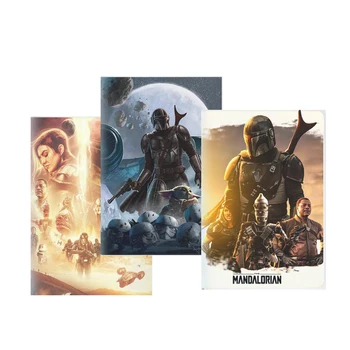 

Starwars Notebook Lined Paper Note Book The Mandalorian Armor Helmet Poster Wars Soldier Warrior Skywalker Empire Star Figure