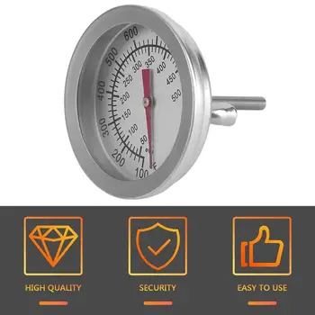 

Instant Read Stainless Steel Thermometer BBQ Gauge Oven Food Cooking Meat Thermometer Wide Range Baking Tool Kitchen Accessoty