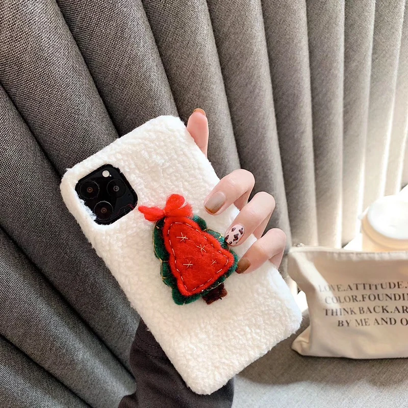 Рождественский Чехол 7 plus для iphone 11 pro max xs, тканевый милый чехол s для iphone x, чехол 7, 8, 6s plus, 6, XR, 10, Рождественская елка для мужчин и женщин