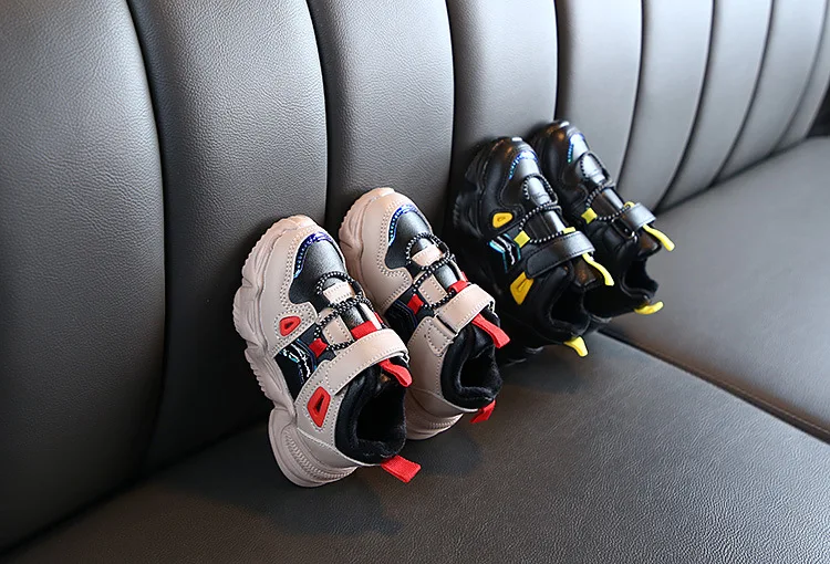 Autumn Winter Kids Original Casual Shoes Leather Children Running Shoes Comfortable Sports Shoes Outdoor Mesh Boys Girl Sneakers