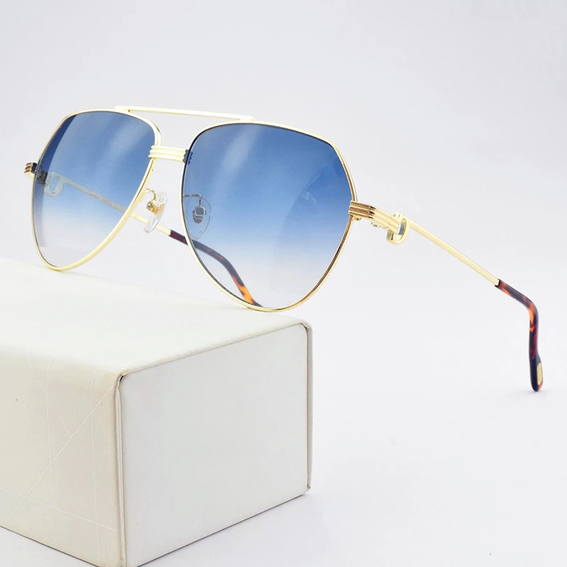 Gafas de sol de marca de lujo y mujer, lentes de sol de marca de Estilo vintage, a la moda, doradas, 2020|Gafas de sol para mujer| -
