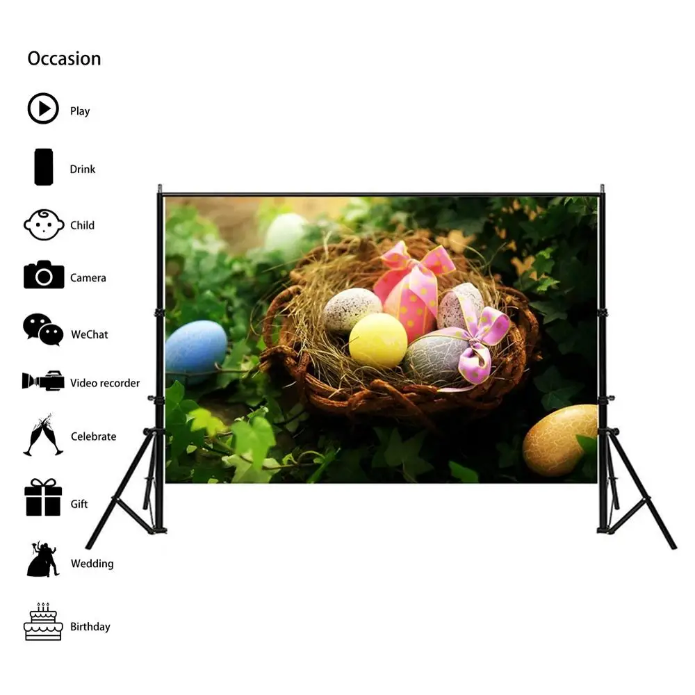 

150x225cm Easter Eggs Backdrops Baby Party Portrait Photography Backgrounds For Photo Studio