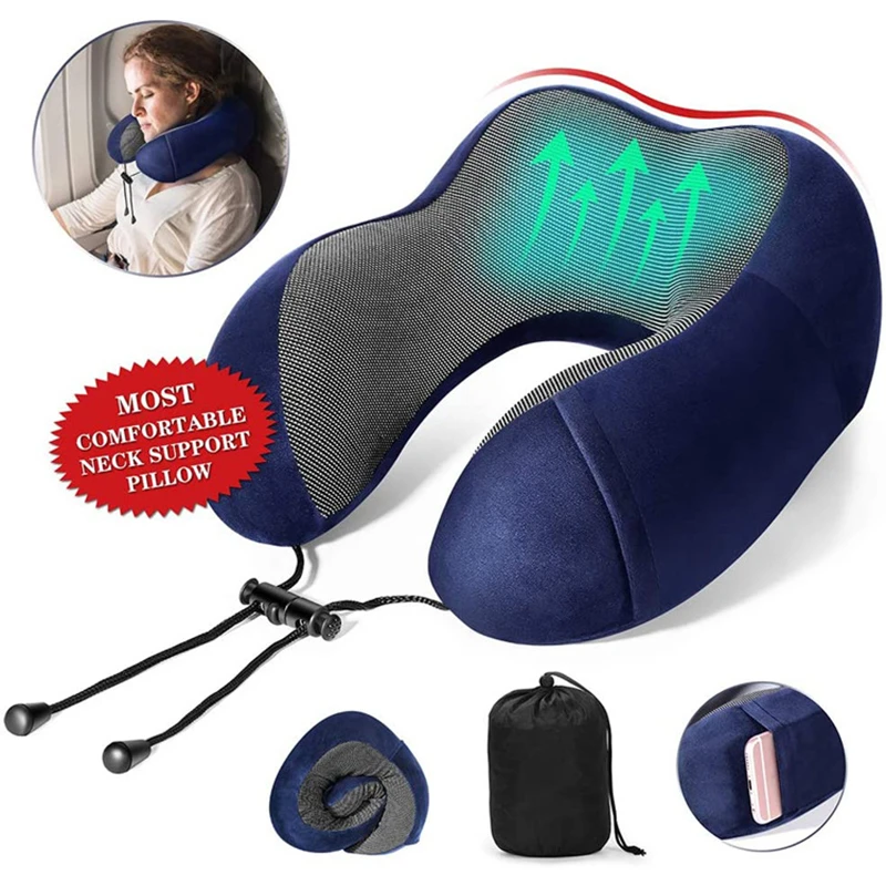 Lumbar Support Cooling Travel Pillow - and TravelSmith Travel