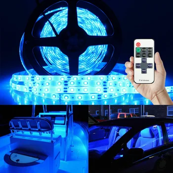 

IP65 Light Strips With Controller Blue Boat Deck Waterproof 12V Marine