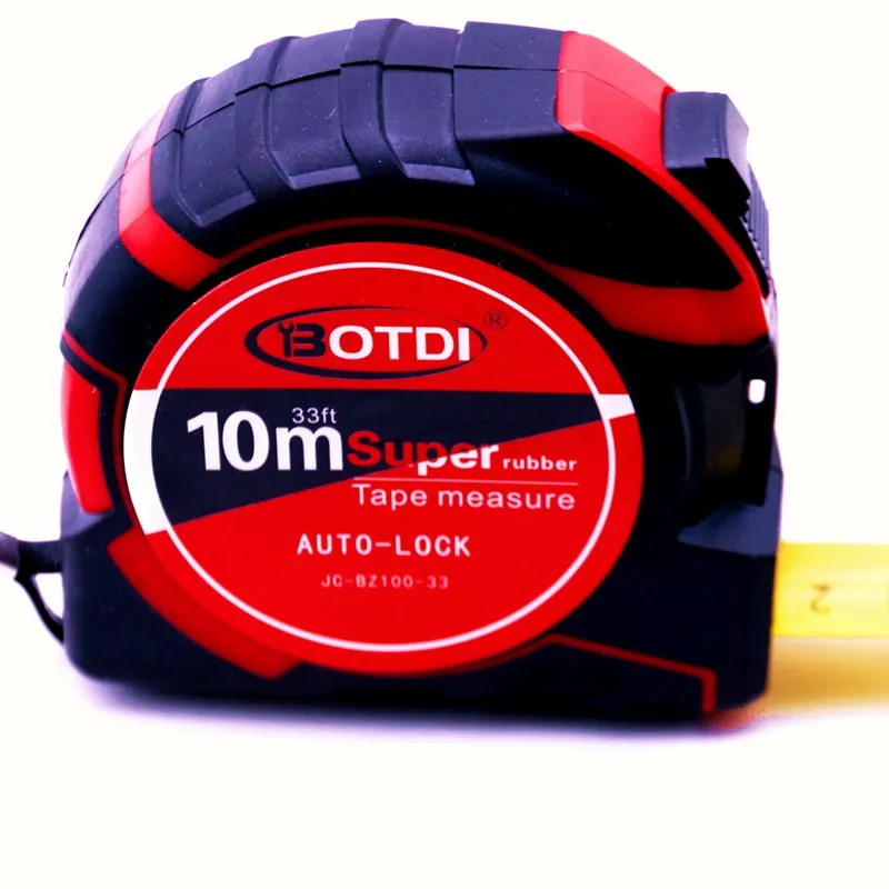 Botdi 5 м измерительная стальная лента рулетка РЕСЛИНГ Европейский китайский стиль фэншуй Высокая точность двойные весы резиновое покрытие - Цвет: 10m