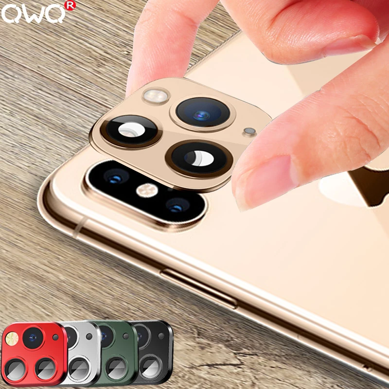 

Luxury Sticker Camera Lens Seconds Change For iPhone 11 Pro Max Fake Metal Sticker Glass Protective Cover For iPhone X XS MAX