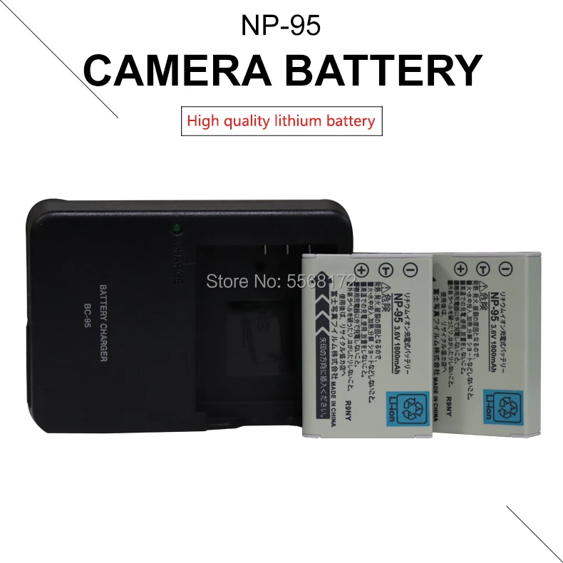 2 шт. аккумуляторы для Fujifilm FinePix F30 F31fd Real 3D W1 NP-95 X100 X100s RICOH GXR | Электроника