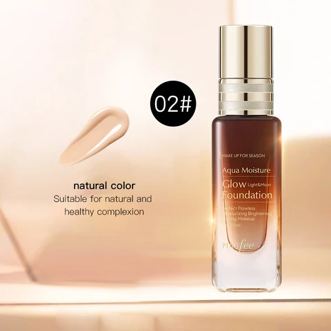 Small Brown Bottle Luminous Liquid Foundation Naturally Non-stick Powder Light And Translucent Concealer Cosmetic TSLM1