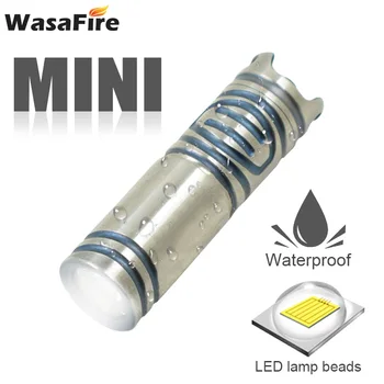 

Mini Keychain Flashlight Led Torch Stainless Steel Ultra Bright Portable Rotate Small Lantern USB Rechargeable Pocket Light