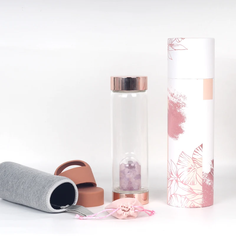New Product Crystal Quartz Bottle Gemstone Glass water bottle Creative Energy spa cup Year gift Health Gem | Дом и сад