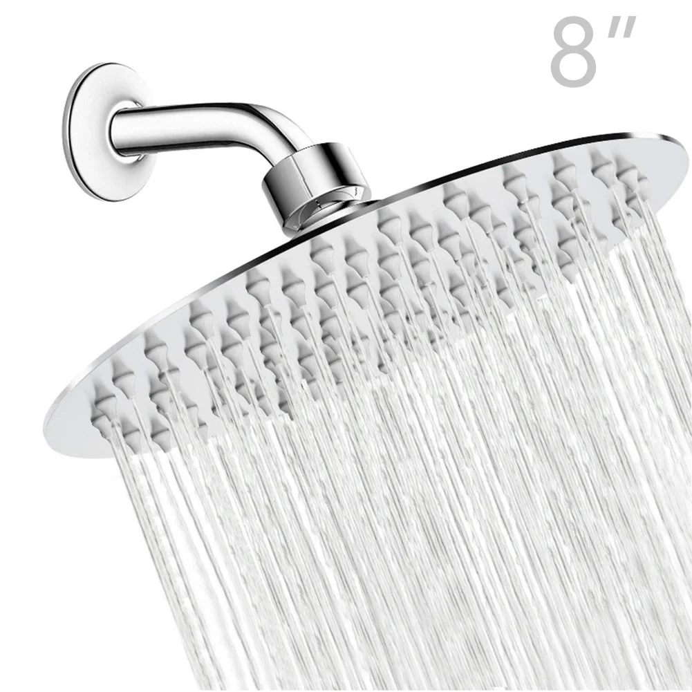 Home decor High Pressure Shower Head, 8 Inch Rain Showerhead, Flow Large Bath Shower 304 Stainless Steel  bathroom Accessories