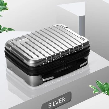 

Hardshell Handheld Storage Bag for Booster T Massage Hard Shell Protective Case for Anti Shock Accessories Carrying Box -Silver