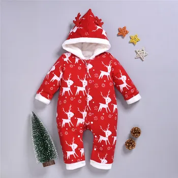 

Baby Christmas winter romper Newborn Infant Baby Boy Girl Long Sleeve Jumpsuit Deer Christmas Cartoon Clothes #3O15