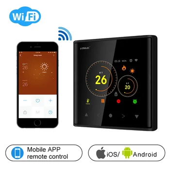 

AE-740-D Touch Screen Temperature Regulator Electric Heating, Water Heating WIFI Thermostat APP Control Temperature
