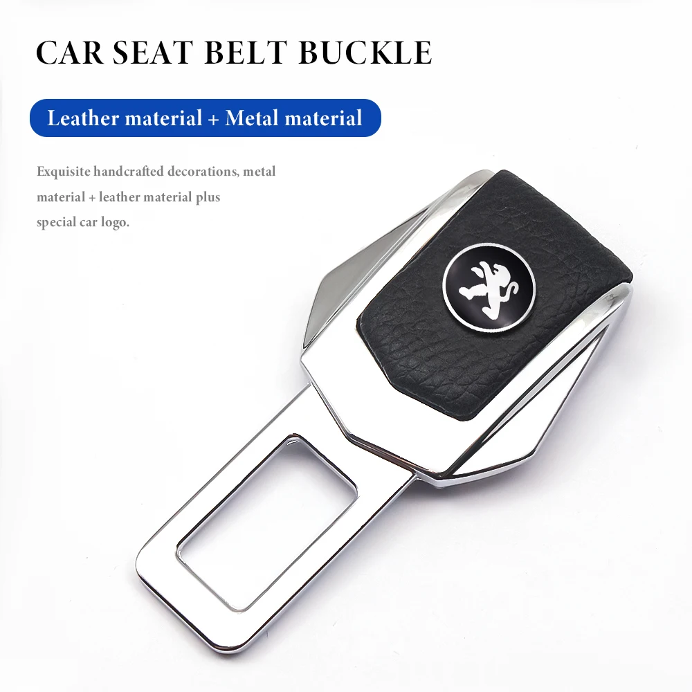 

2pcs Car Safety Belts Plug Seat Belt Clip Safety Belts Buckle for Peugeot 206 308 307 207 208 3008 407 508 2008 RCZ Accessories