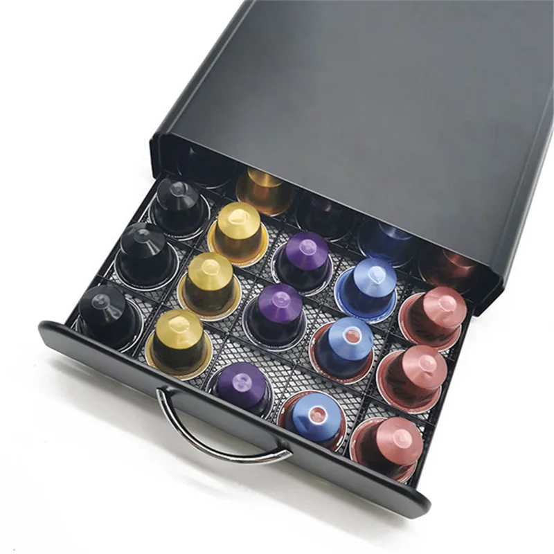 50 Cups Coffee Pods Drawers Capsules Holder Storage Stand Rack Holder Shelves For Nespresso Coffee Organizer
