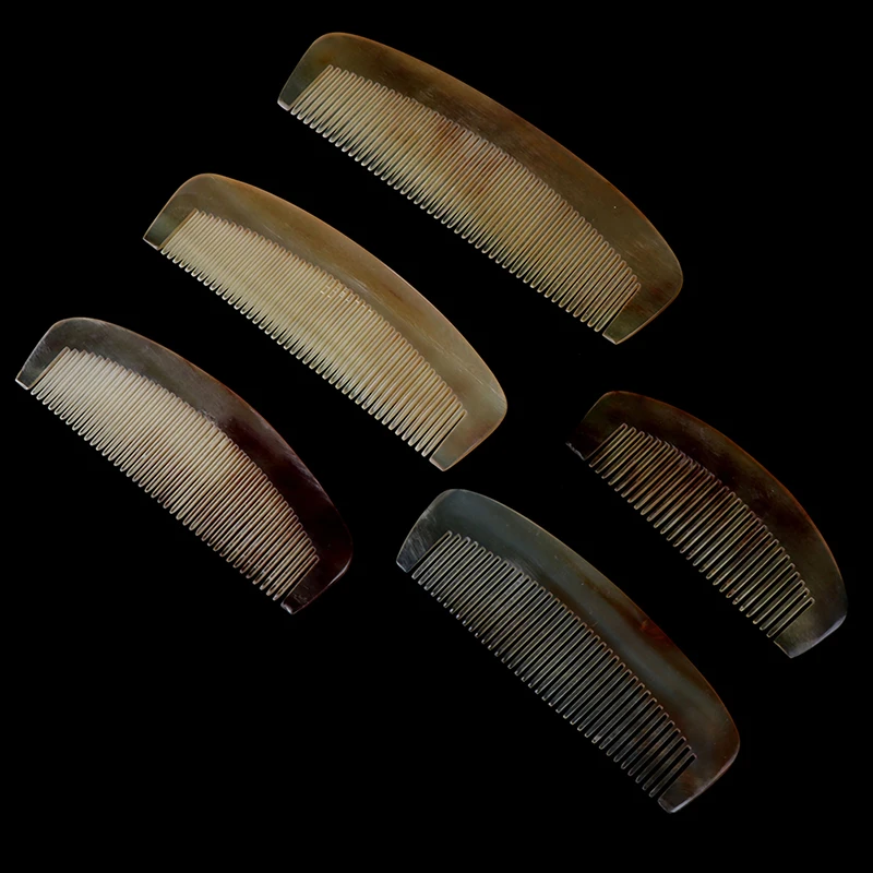 Natural Amber Ox Horn Hair Comb No Static Health Care Brush 5 Sizes Hairdressing Comb For Hair 5 Size