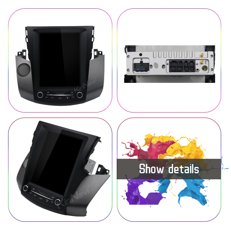 KiriNavi Vertical Screen Tesla Style 10.4\ Android 8.1 Car Radio For Toyota Rav4 Gps Navigation Car Multimedia player 2006-2012