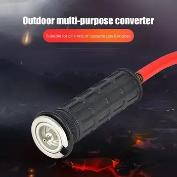 

Burner Nozzle Compact Portable Red Rubber BBQ Coal Gas Camp Traveling Hiking Outdoor Cook Picnic Converter