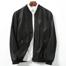 Куртка из натуральной кожи, Мужская мотоциклетная куртка-бомбер, куртка из настоящей овчины, Бейсбольный воротник, Chaqueta Cuero Hombre 7589 KJ2181