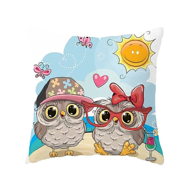 5 Милая сова Подушка Baby Shower квадратный Рождественская Подушка Чехлы Cojines Decorativos Para диван подушки для дивана размером 45*45 см - Цвет: 5