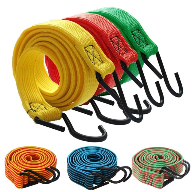 1 Meter/roll Elastics Rubber Luggage Rope Cord Hooks Bikes Rope Tie Luggage  Roof Rack Strap Fixed Band Hook Moto Accessories