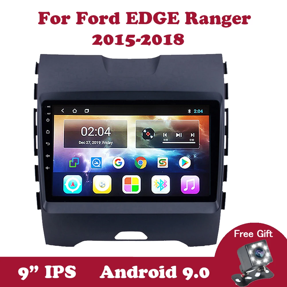 

Android 9.0 Auto Multimedia Video Player for Ford EDGE ranger 2015 2016 2017 2018 IPS Car DVD GPS Navigation Radio BT bose FM SW