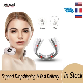

Electric Pulse Neck Massager Rechargeable/Battery Powered Cervical Traction Therapy Heating Pain Relief Relax Massage Stimulator