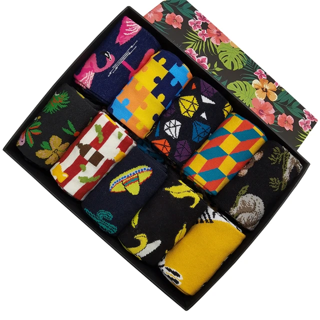 New Men Women Creative Dress Socks Cotton Funny Animal Fruit Fancy Novelty  Socks