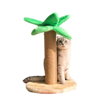 

Coconut tree cat climbing frame toy litter scratching villa board jumping table claws hemp rope rack