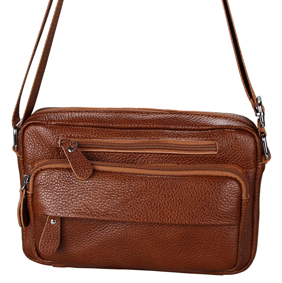 

AliExpress Hot Selling MEN'S Real-leather Bag First Layer Cowhide Leather Single-shoulder Bag Men Korean-style Outdoor Travel Sh