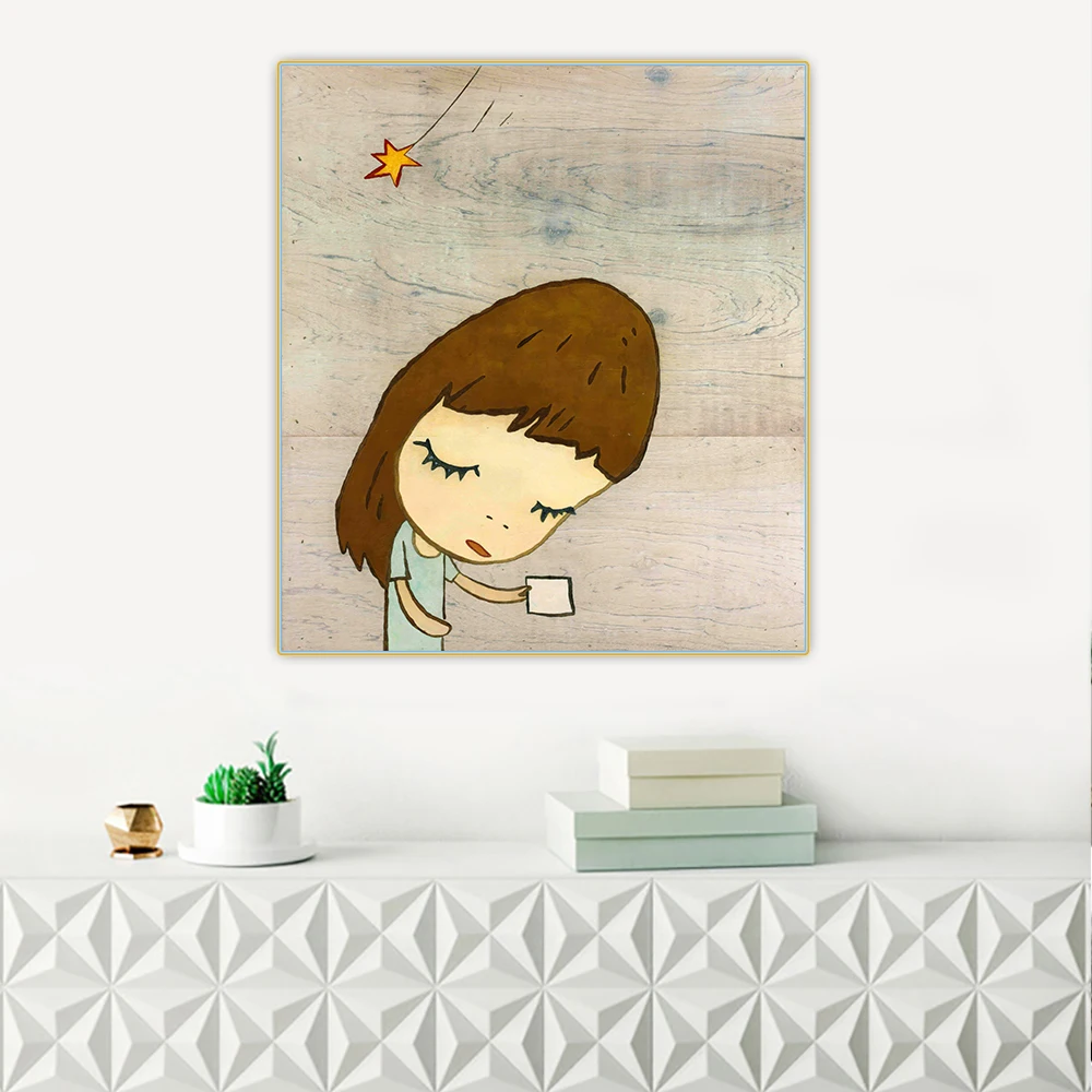 Citon Yoshitomo Nara Lone Star Canvas холст искусство Масляная живопись художественный постер