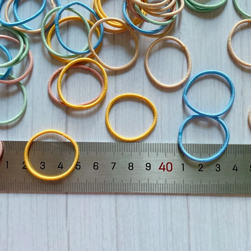 100 stuks kleine gouden haarbanden, glinsterende dunne elastische