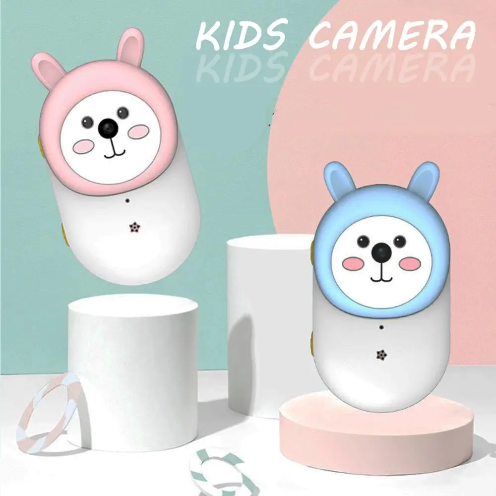 

2.4" Mini Cute Cartoon Kids Camera Waterproof HD Wifi LCD Double Lens Digital Camera for Children Birthday Christmas Gifts Toys