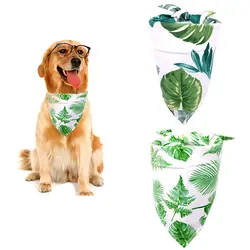 Бандана для собак, кошек, нагрудники, тропический лес, стильный милый шарф для щенков, регулируемая моющаяся бандана для собак, нагрудники