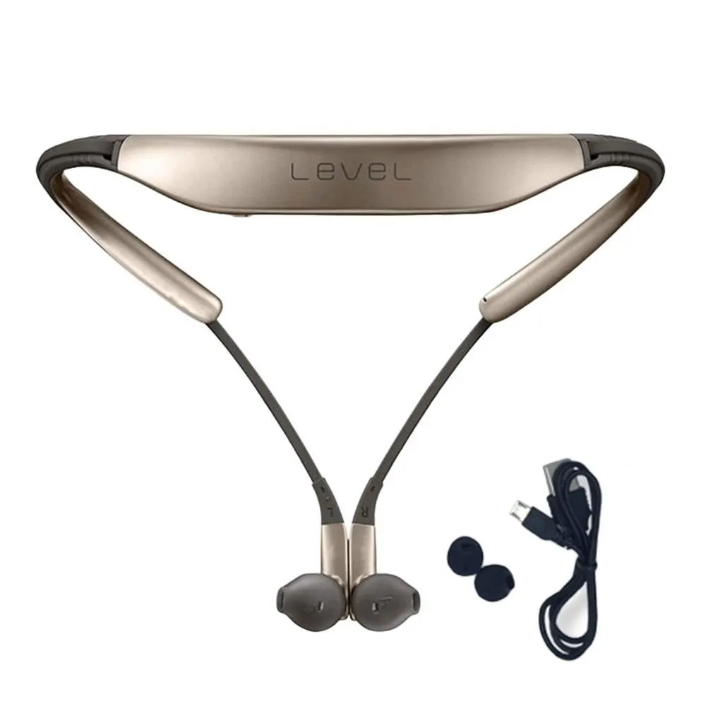 Gold Bluetooth 4,1, наушники-вкладыши, уровень U, наушники с шумоподавлением, беспроводные наушники для шеи, наушники с поддержкой A2DP HSP HFP - Color: Gold
