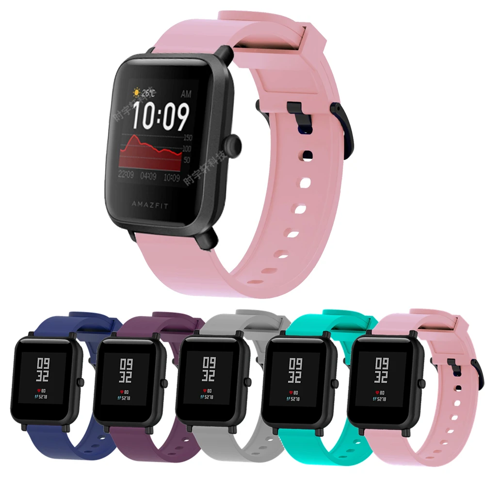 20 мм Универсальный сменный ремешок для часов спортивный силиконовый Huami Xiaomi Amazfit