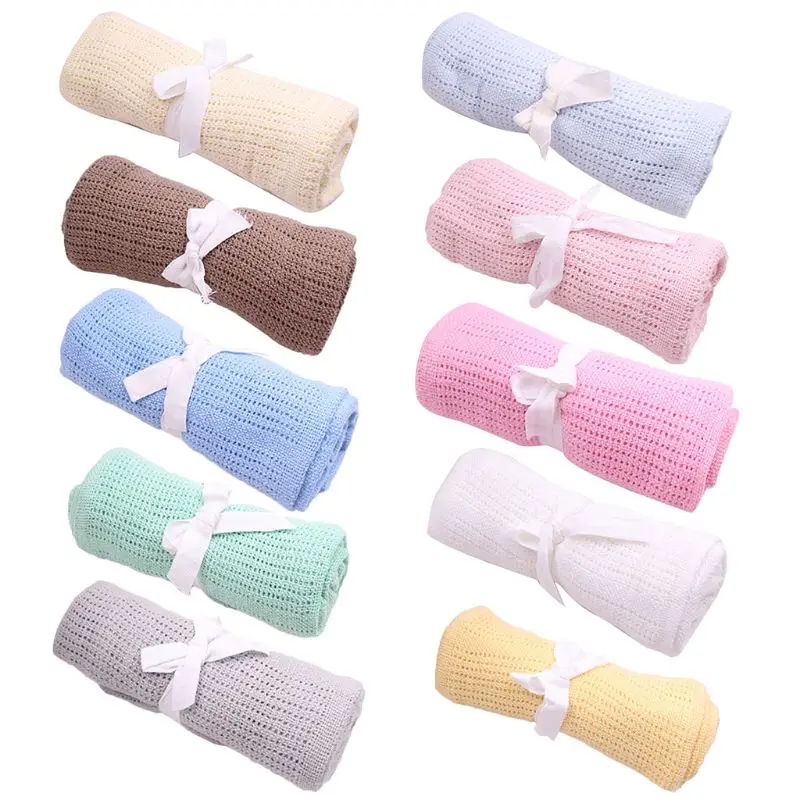 

Summer Baby Cotton Blanket Candy Color Kids Newborn Stroller Travel Blankets