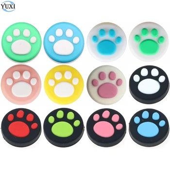 

YuXi 4pcs Cute Cat Paw Silicone Thumb grip Cap for Nintend Switch NS Lite Joy Con Analog Stick Cover for JoyCon Joystick Grip