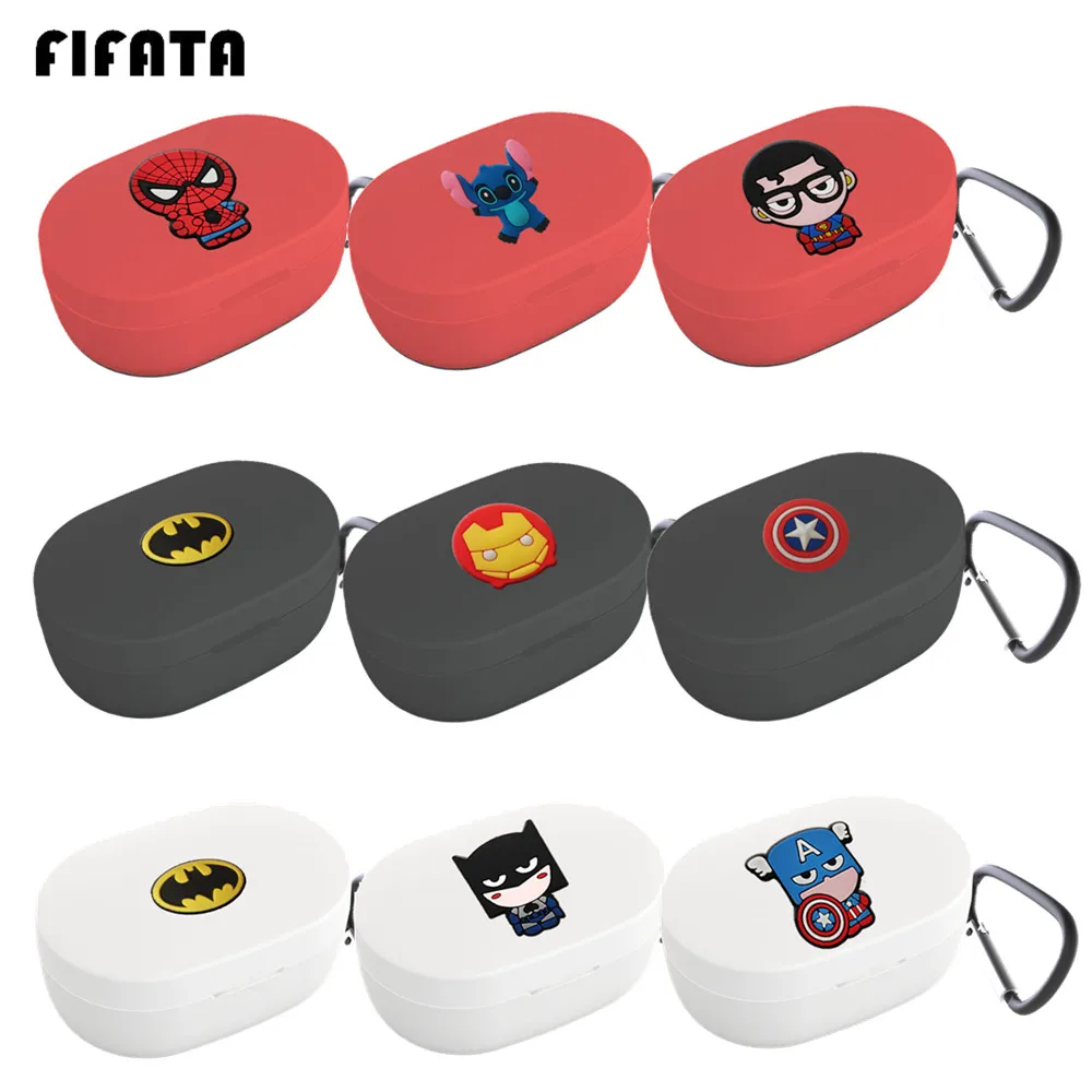

FIFATA Cutes Case For Redmi Airdots Protective Cover TPU Shell For Xiaomi Redmi Airdots Wireless Earphone Cases Protector Sleeve
