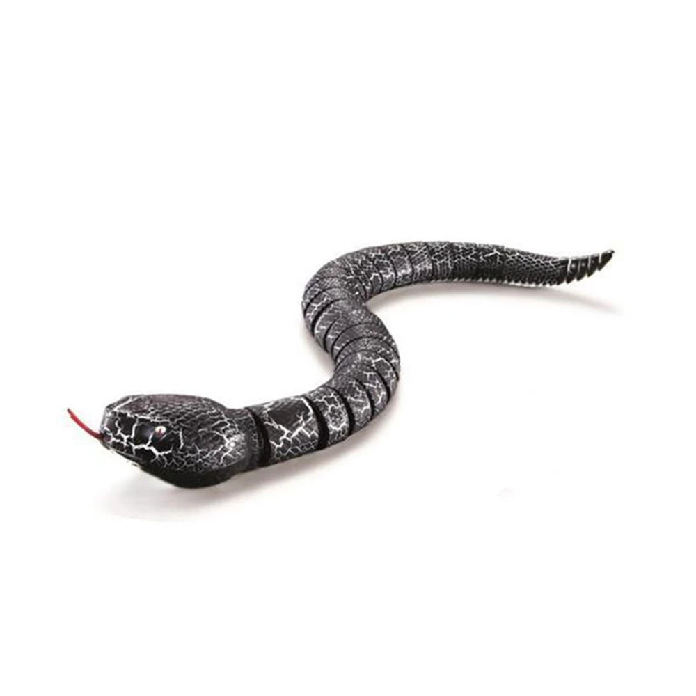 RC змея практичные шутки игрушки креативное моделирование Электронное Дистанционное управление животное трюк ужасающий озорной шалость Подарочная модель - Цвет: black