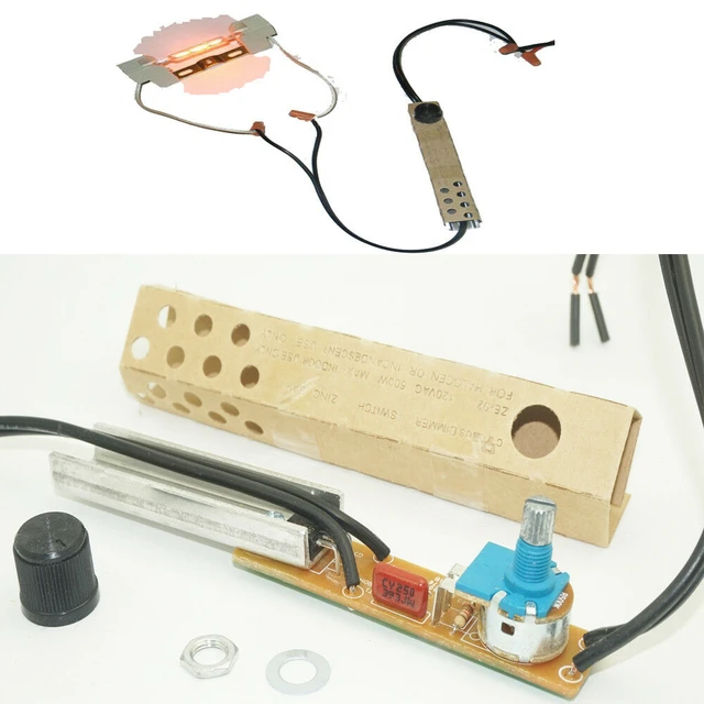 Rotary Dimmer Lamp Switch Kit Halogen Incandescent LED 120 V 240 V 500 Watt  - AliExpress