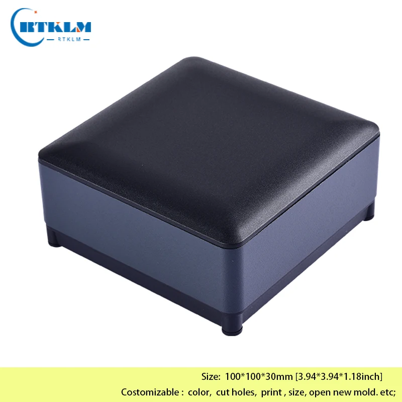 Aluminium metal box DIY junction box aluminium electronic project box diy case housing amplifier enclosure 100*100*30mm