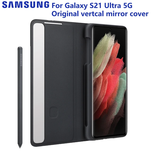 Cover originale per Samsung Smart View Mirror Flip per Samsung Galaxy S21  Ultra 5G con penna S Smart Clear View Cover _ - AliExpress Mobile