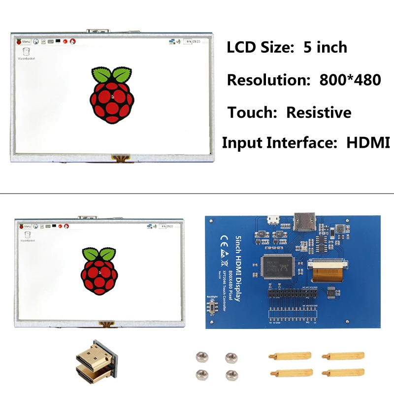 Для Raspberry Pi 3 Экран 3,5/5/7 дюймов ЖК-дисплей сенсорный Экран Дисплей модуля монитора для Raspberry Pi 3 Model B 3B плюс