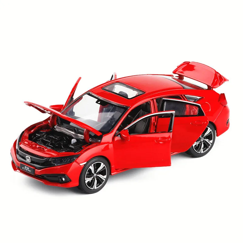 1/32 в штучной упаковке HONDA CIVIC модель игрушки автомобиль сплав металлическая модель эвакуатора литье Звук Свет игрушки автомобиль для детей