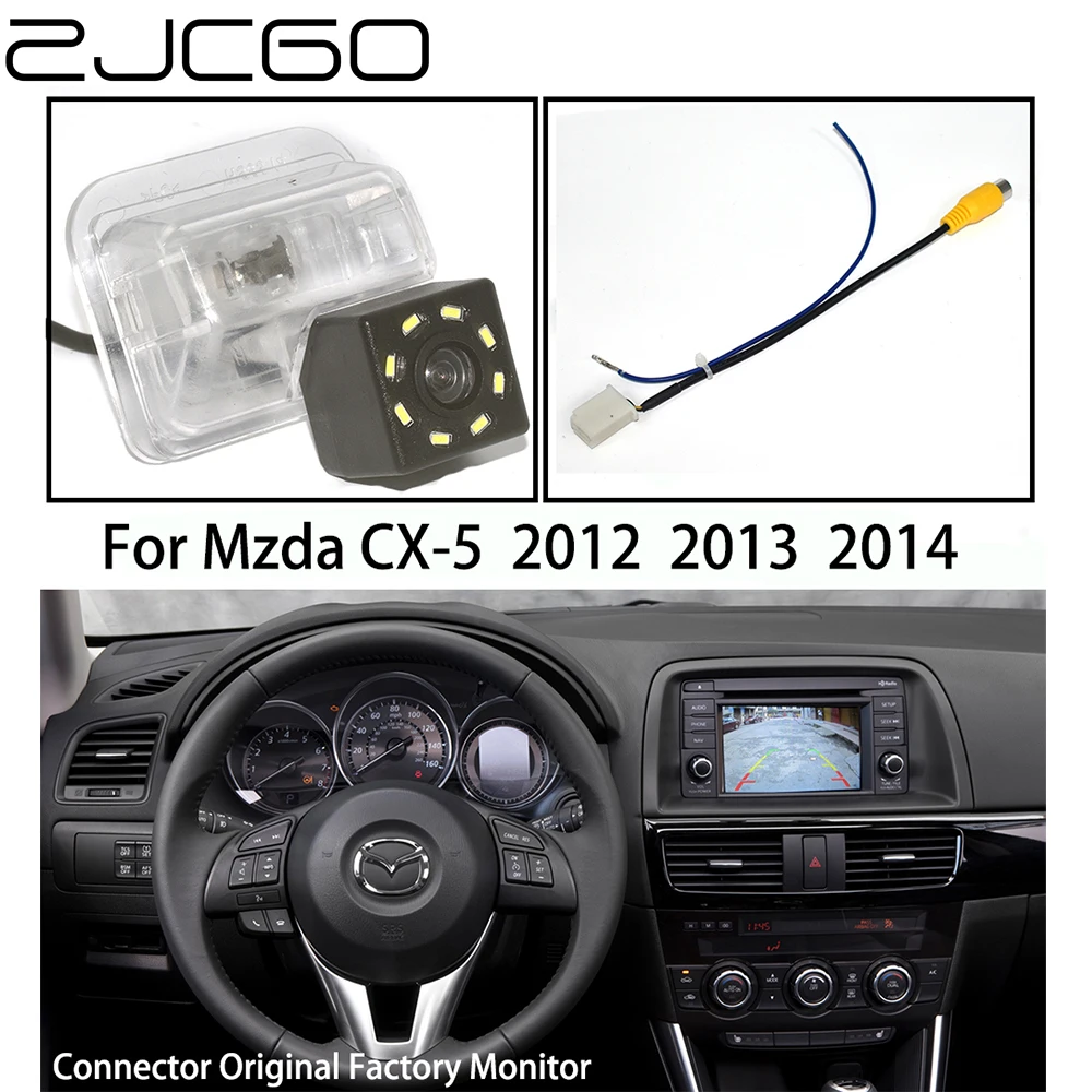

ZJCGO CCD Car Rear View Reverse Back Up Parking Camera Upgrade Original car OEM Monitor System for Mazda CX-5 CX5 2012 2013 2014